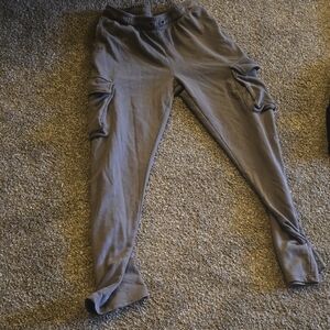 Xs grey sweater pants with side pockets